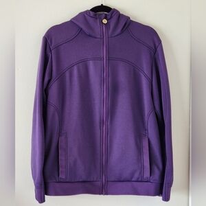 Women's Purple Bonfire Layering Jacket, full zip hoodie - size large.
